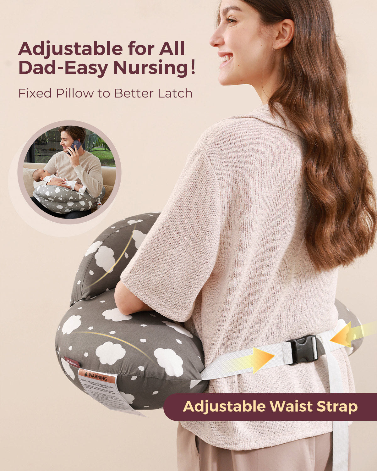 Momcozy Multifunctional & Adjustable Nursing Pillow