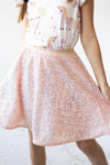 Mila & Rose Peach Sequin Twirl Skirt