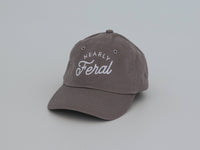 Nearly Feral Charcoal Twill Hat • Modern Funny Kids Cap