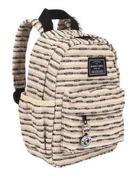 Kids Backpack (Black Striped Canvas)