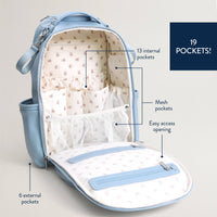 Teddy Blue Boss Plus™ Backpack Diaper Bag