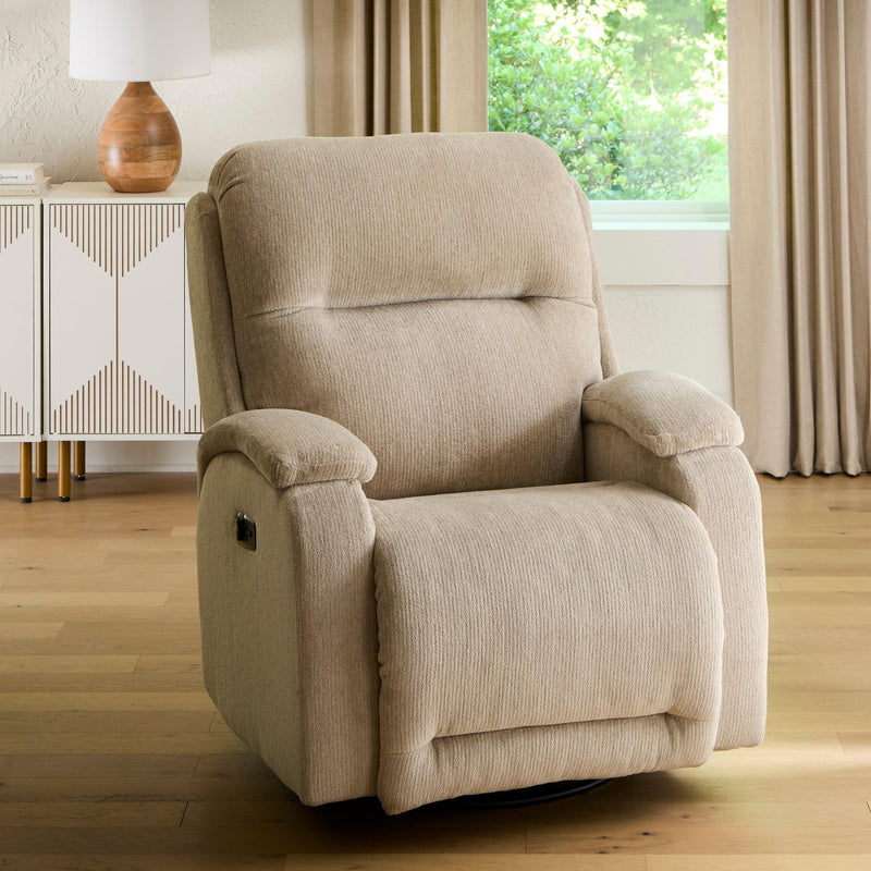 Storytime Maverly Power Cozzia Swivel Glide Recliner with Heat & Massage