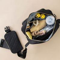 Jetsetter Mini Diaper Bag with Wipes Pocket – Black