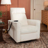 Monogram by Namesake Willa Deluxe Power Recliner and Swivel Glider with Heat + Massage | Ivory Corduroy | EXCLUSIVE!
