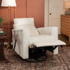 Monogram by Namesake Willa Deluxe Power Recliner and Swivel Glider with Heat + Massage | Ivory Corduroy | EXCLUSIVE!