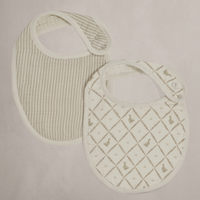 Oilo Bear Stripes & Duck Premium Muslin Bib 2-Pack