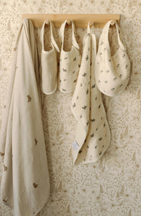Oilo Squirrel & Mushroom Premium Muslin Bib 2-Pack