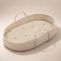 Oilo Bear Convertible Moses Basket Sheet & Extra Small Changing Pad Cover