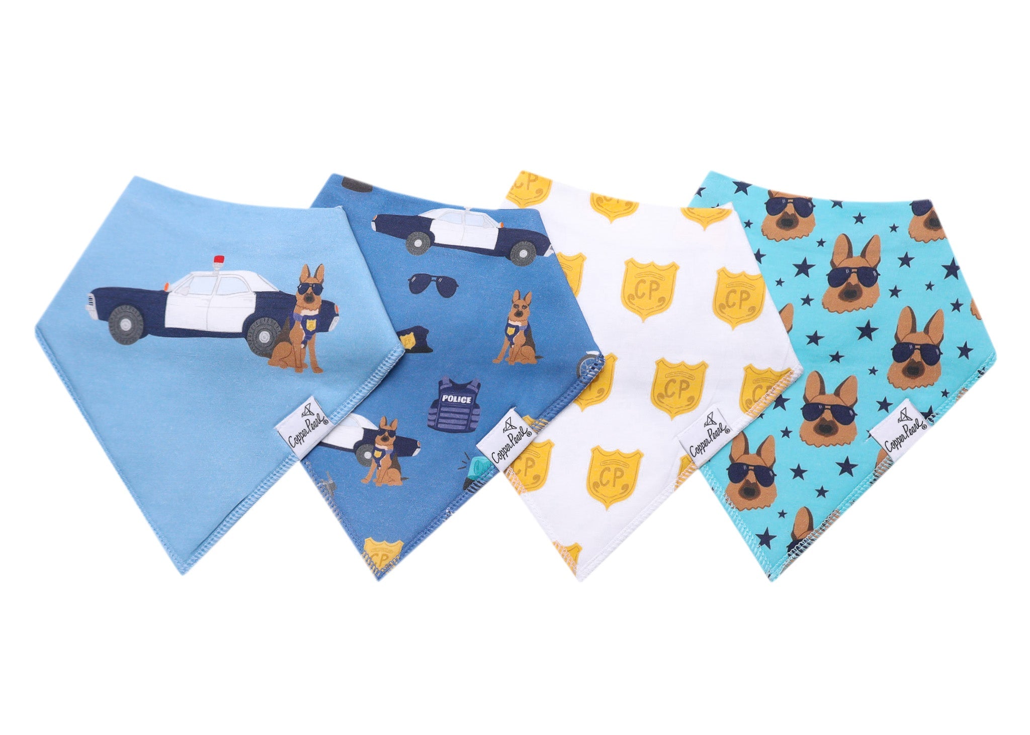 Copper Pearl Baby Bandana Bibs | Policeman