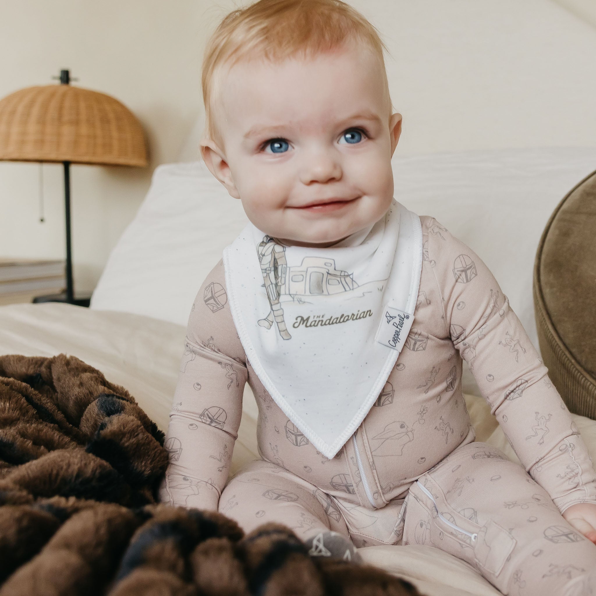 Copper Pearl Baby Bandana Bibs | Star Wars Grogu