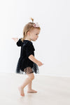 Mila & Rose Black Velvet Tutu Bodysuit