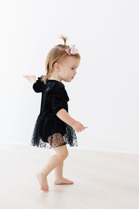 Mila & Rose Black Velvet Tutu Bodysuit