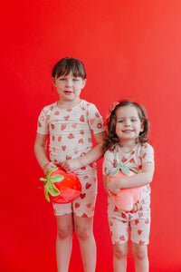 Copper Pearl 2pc Short Sleeve Pajama Set | Strawberry