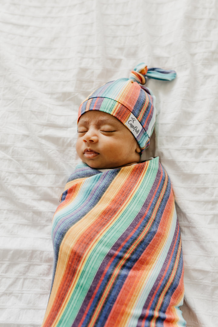 Copper Pearl Top Knit Hat | Serape