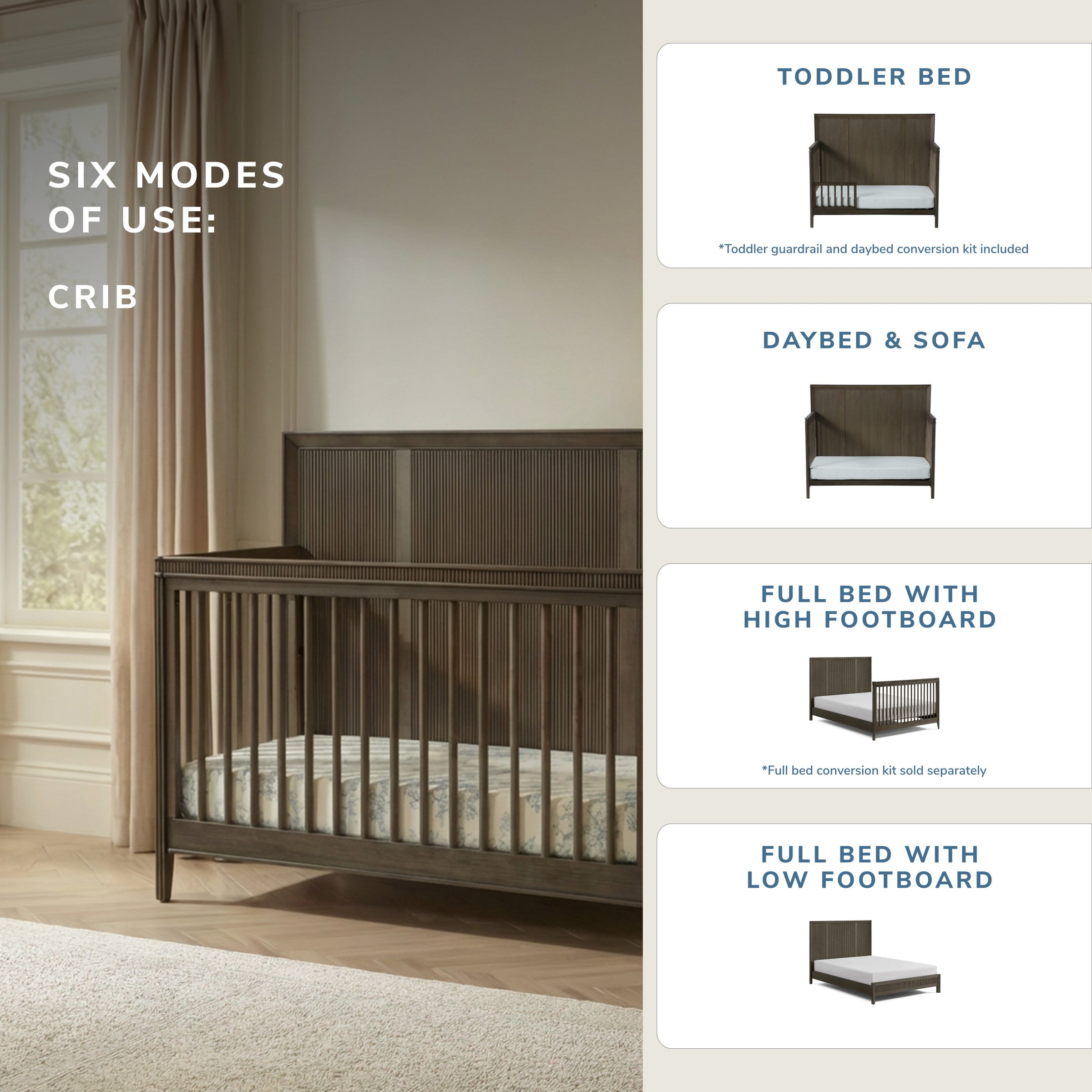 Maxi-Cosi Nursery Reid 6-in-1 Crib