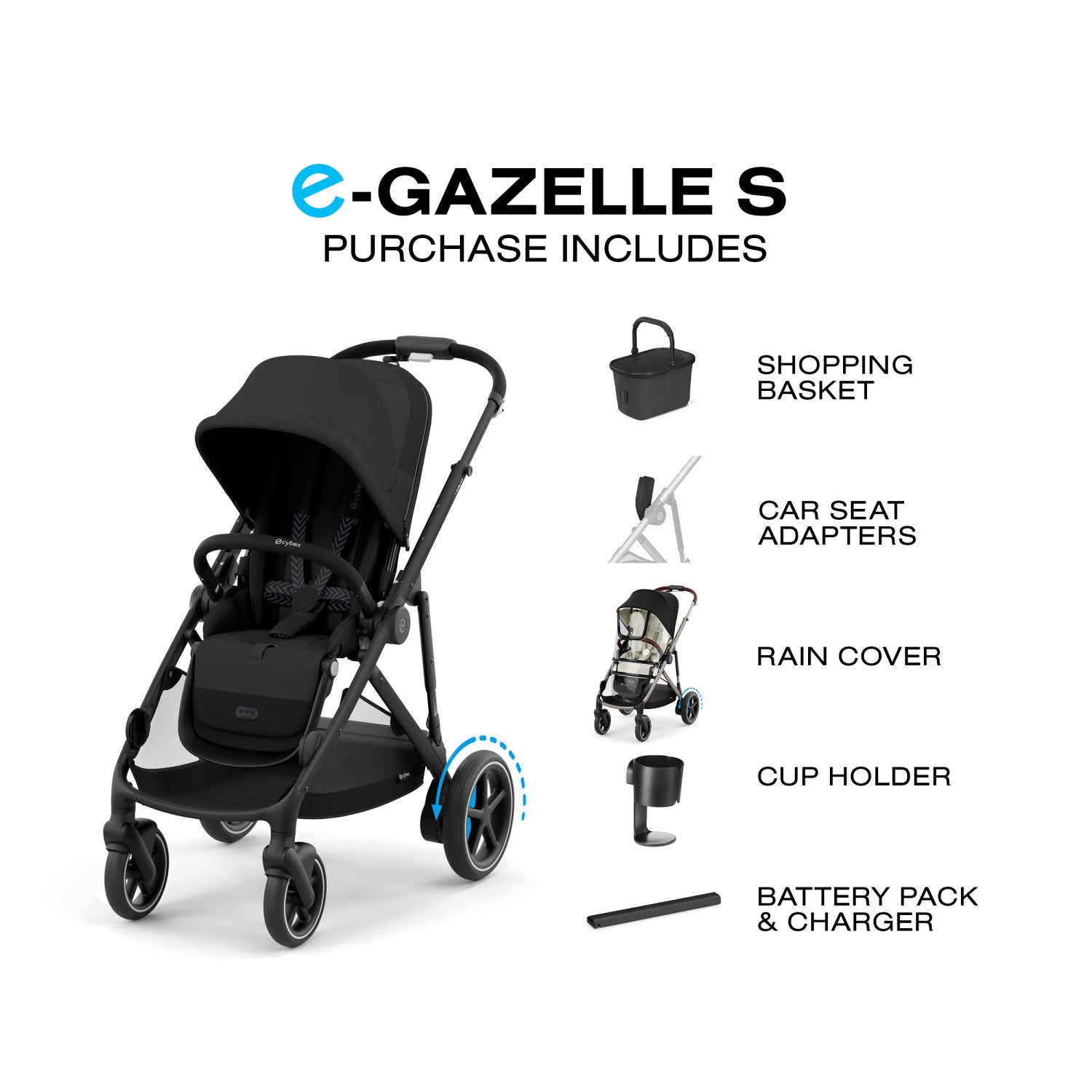 cybex stroller target Cybex e-Gazelle S Electronic Assist Single-to-Double Stroller – Crib & Kids