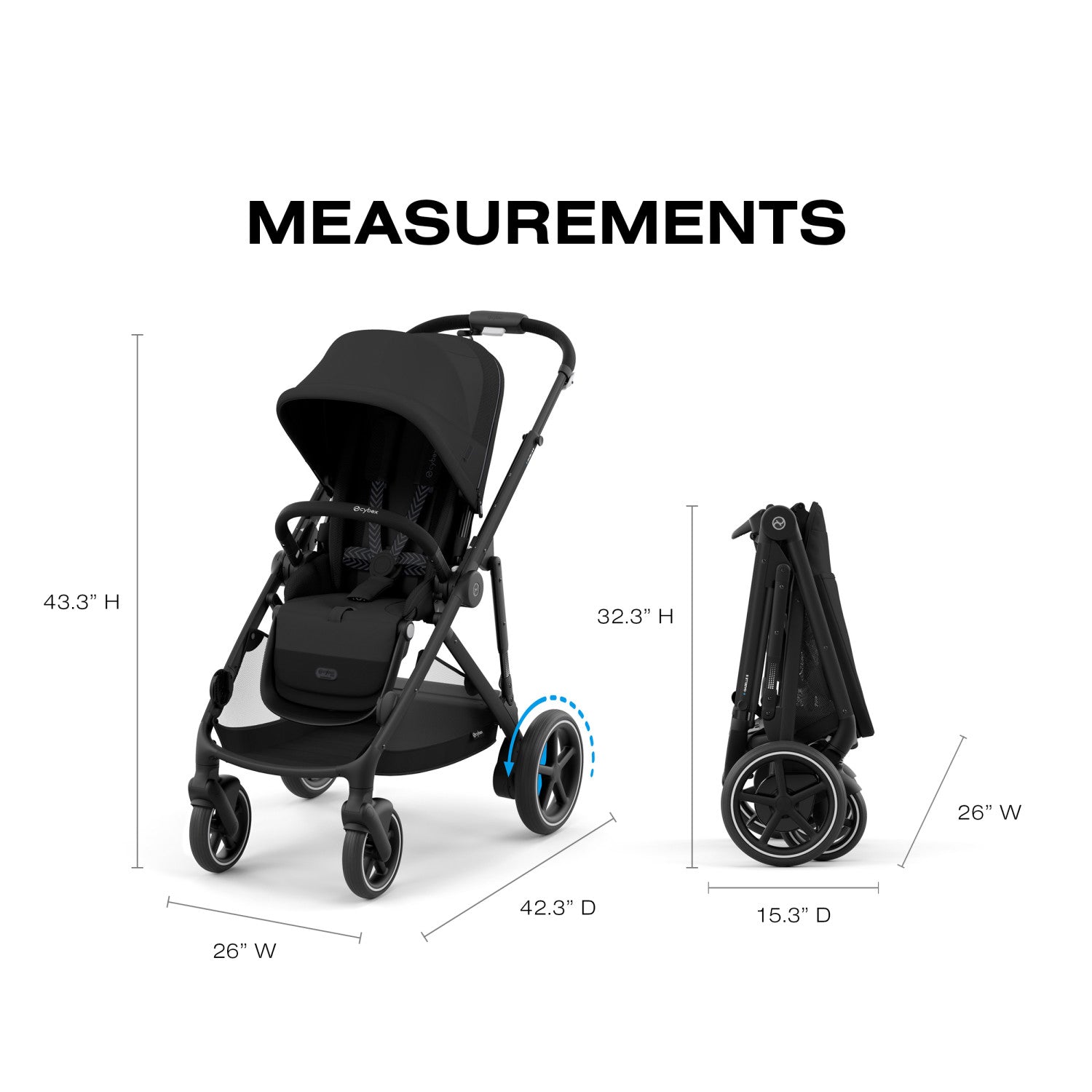 cybex double stroller Cybex e-Gazelle S Electronic Assist Single-to-Double Stroller – Crib & Kids