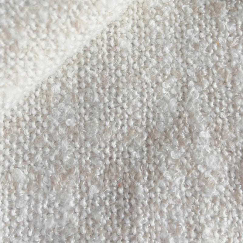 Oilo Small Stationary Oval Ottoman With Wood Base