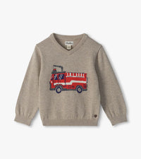 Hatley Baby & Toddler Boys Firetruck V-Neck Sweater