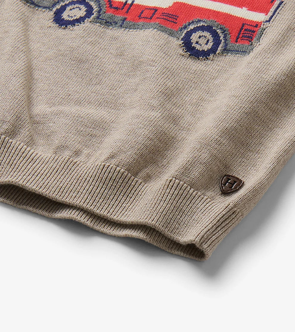 Hatley Baby & Toddler Boys Firetruck V-Neck Sweater