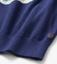 Hatley Boys Dino Skull V-Neck Sweater