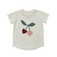 Baby Sprouts Girl's Short Sleeve Tee: Cherries