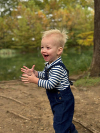 Me & Henry Seymour Polo Onesie | Navy/White