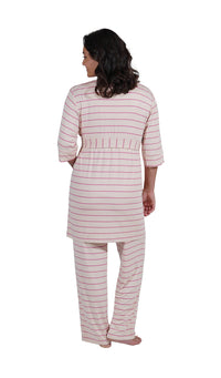 Everly Grey Analise 5-Piece PJ Set | Pink Stripe