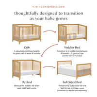 Babyletto Sprout 4-in-1 Convertible Crib with Toddler Bed Conversion Kit