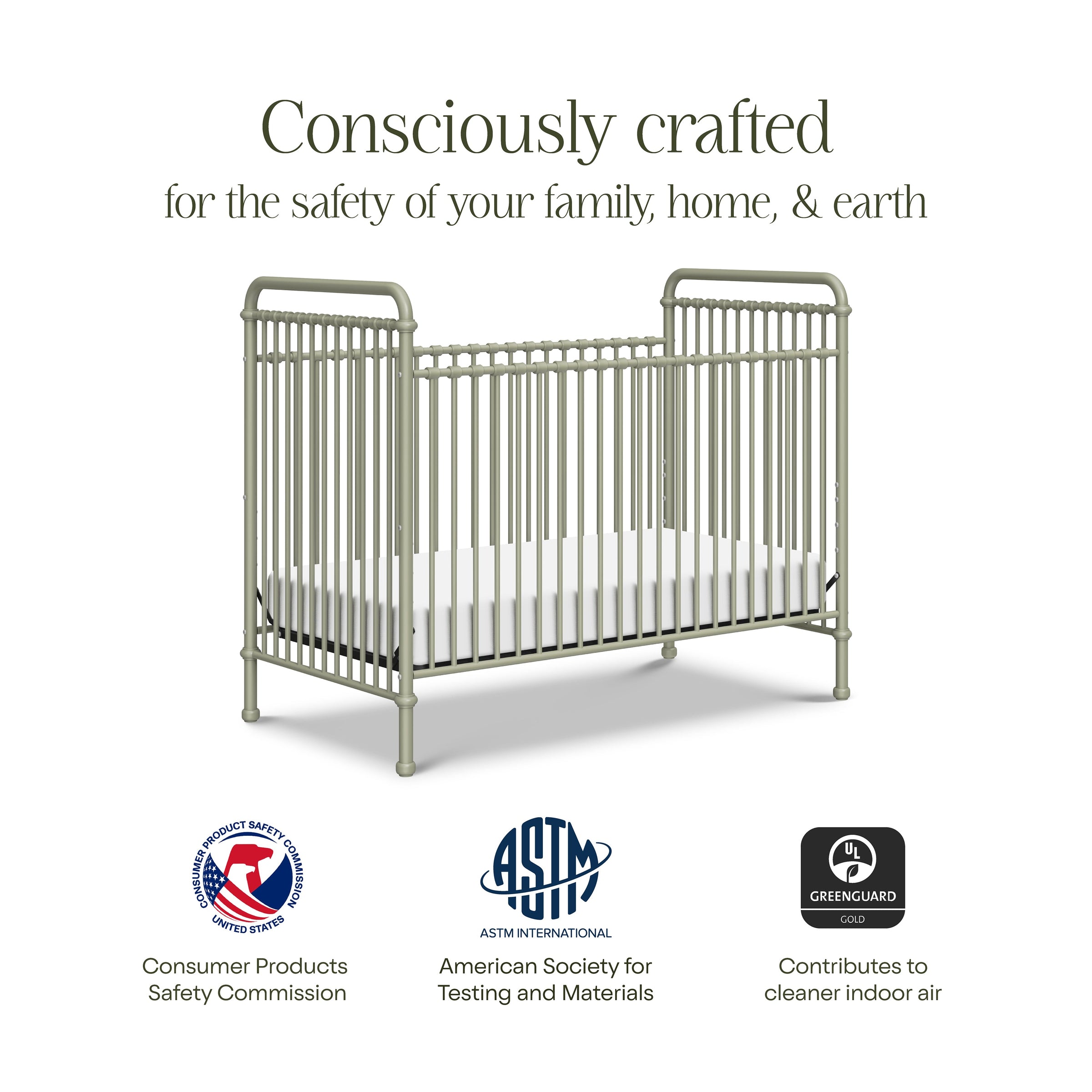 Namesake Abigail 3-in-1 Convertible Crib