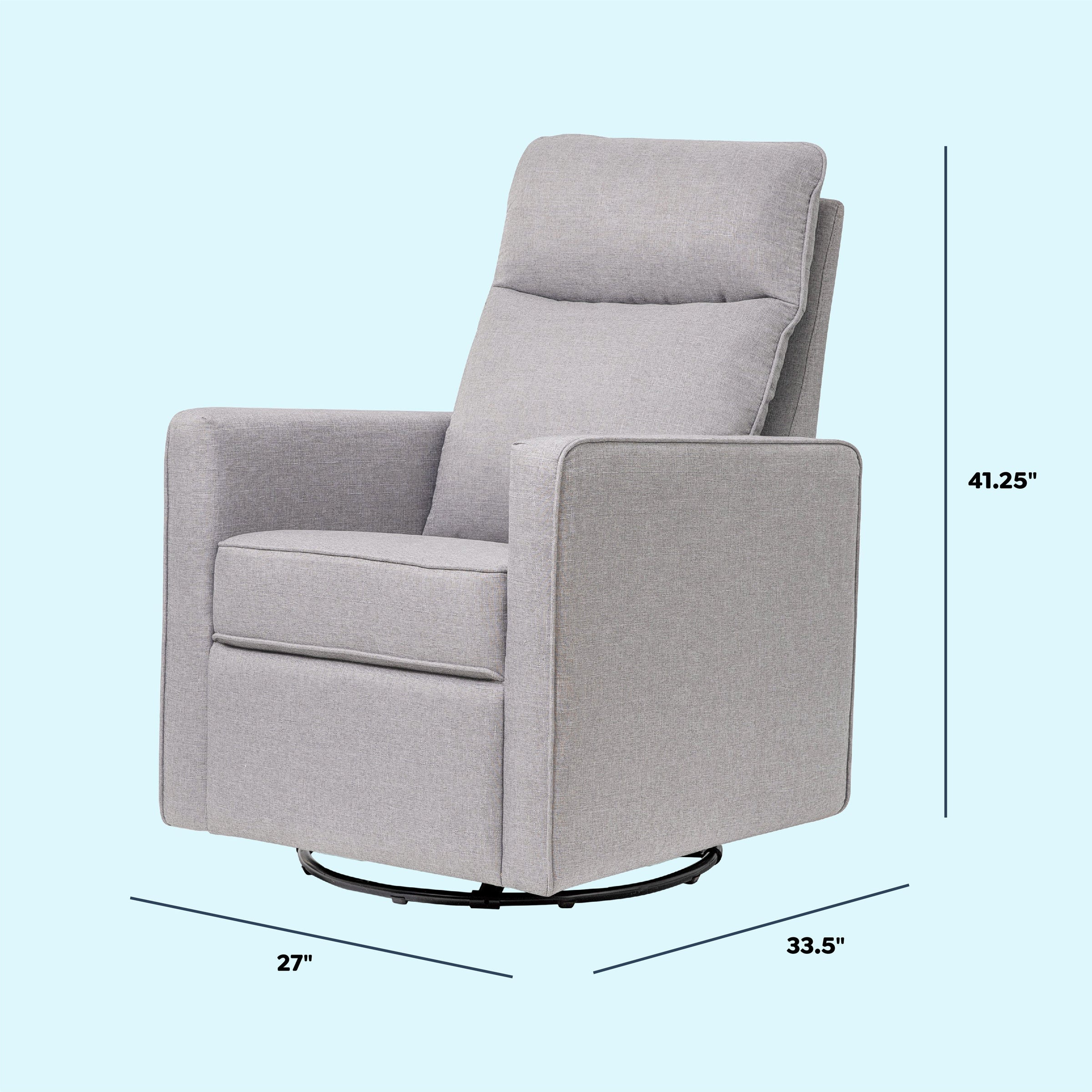 DaVinci Gabby Pillowback Swivel Glider