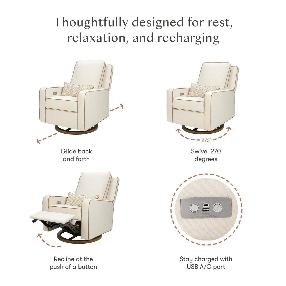 Nate Berkus x Babyletto Sigi Power Recliner