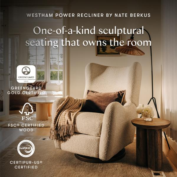 Nate Berkus x Babyletto Westham Power Recliner
