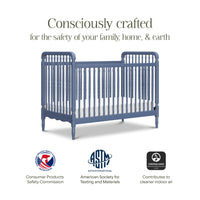 Namesake Liberty 3-in-1 Convertible Spindle Crib with Toddler Bed Conversion Kit