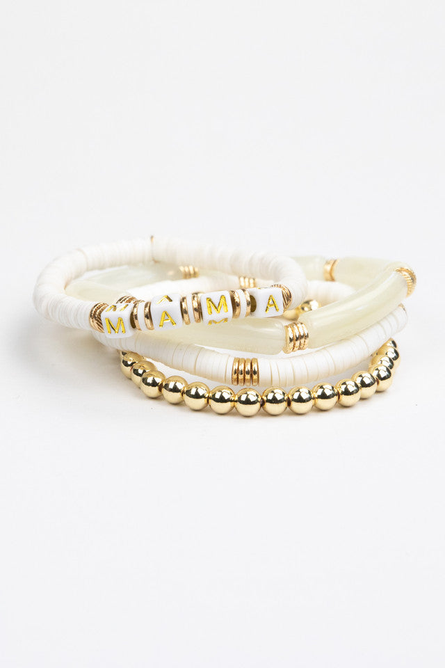 Mama Tubular Beaded Bracelet Set