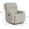 Storytime Maverly Power Cozzia Swivel Glide Recliner with Heat & Massage