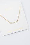 Mama Script Necklace