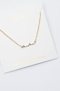 Mama Script Necklace