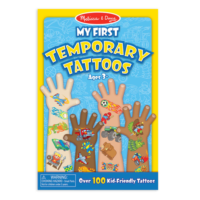 Melissa & Doug First Temporary Tattoos: 100+ Kid-Friendly Tattoos - Adventure, Creatures, Sports, and More