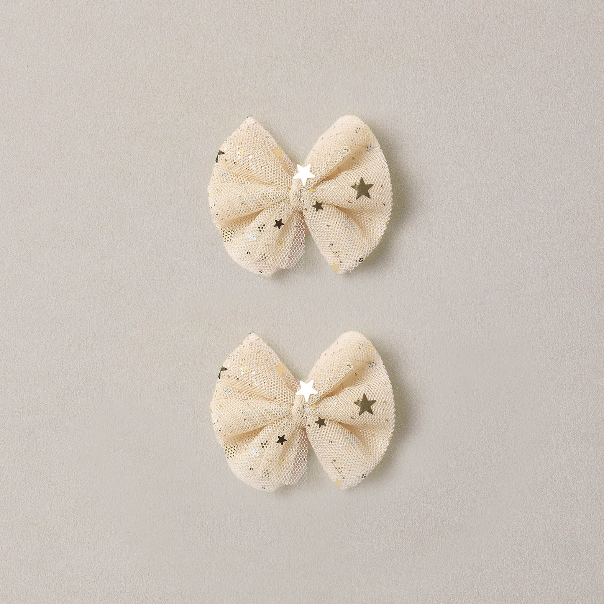 Noralee Flutter Tulle Clips || Champagne