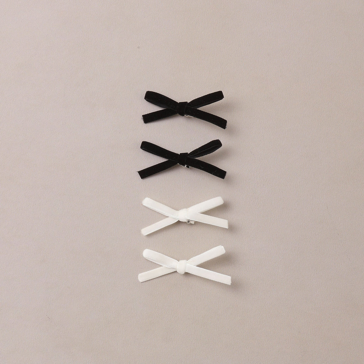 Noralee Mini Ribbon Bows || Black, Ivory