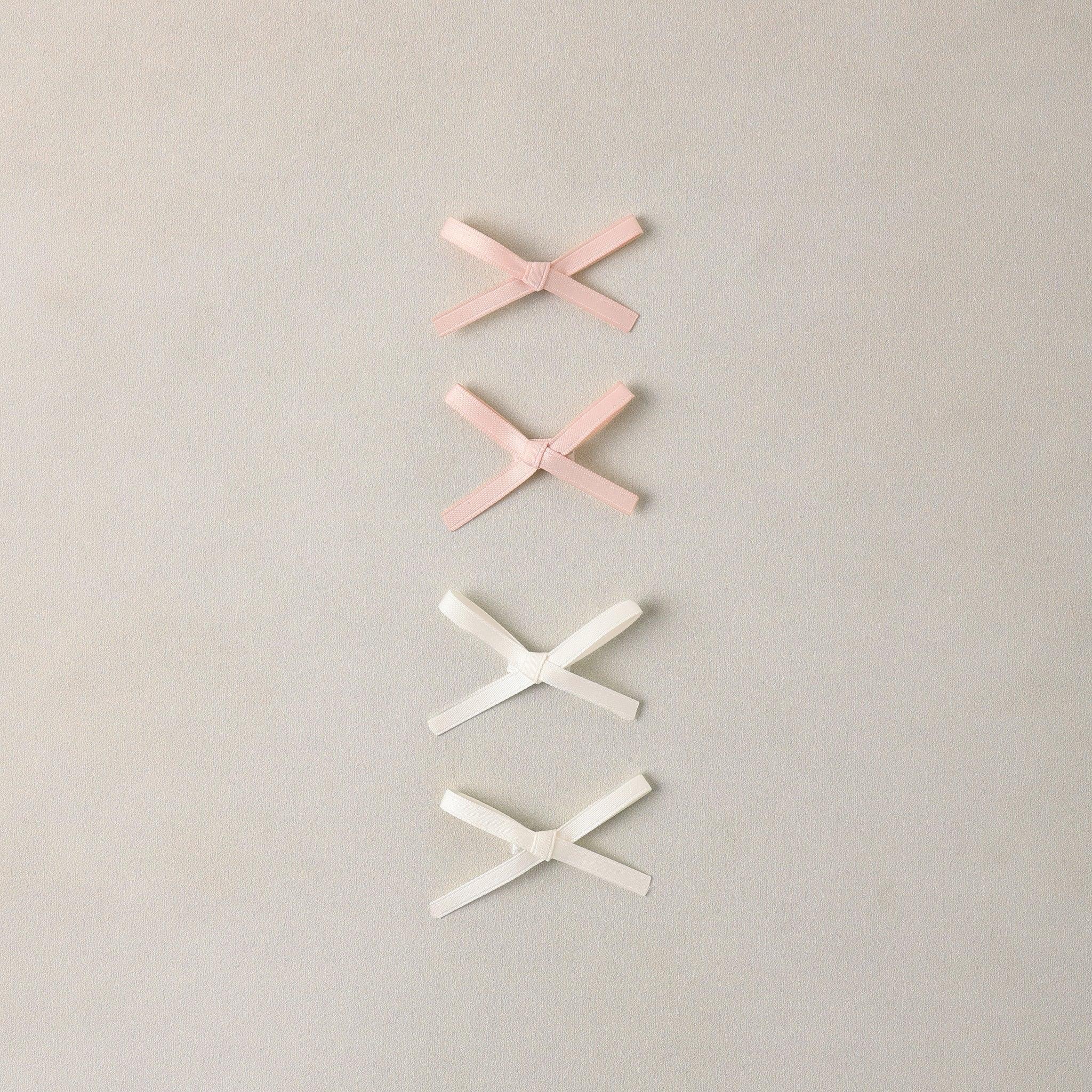 Noralee Mini Satin Ribbon Bows Pearl, Ivory