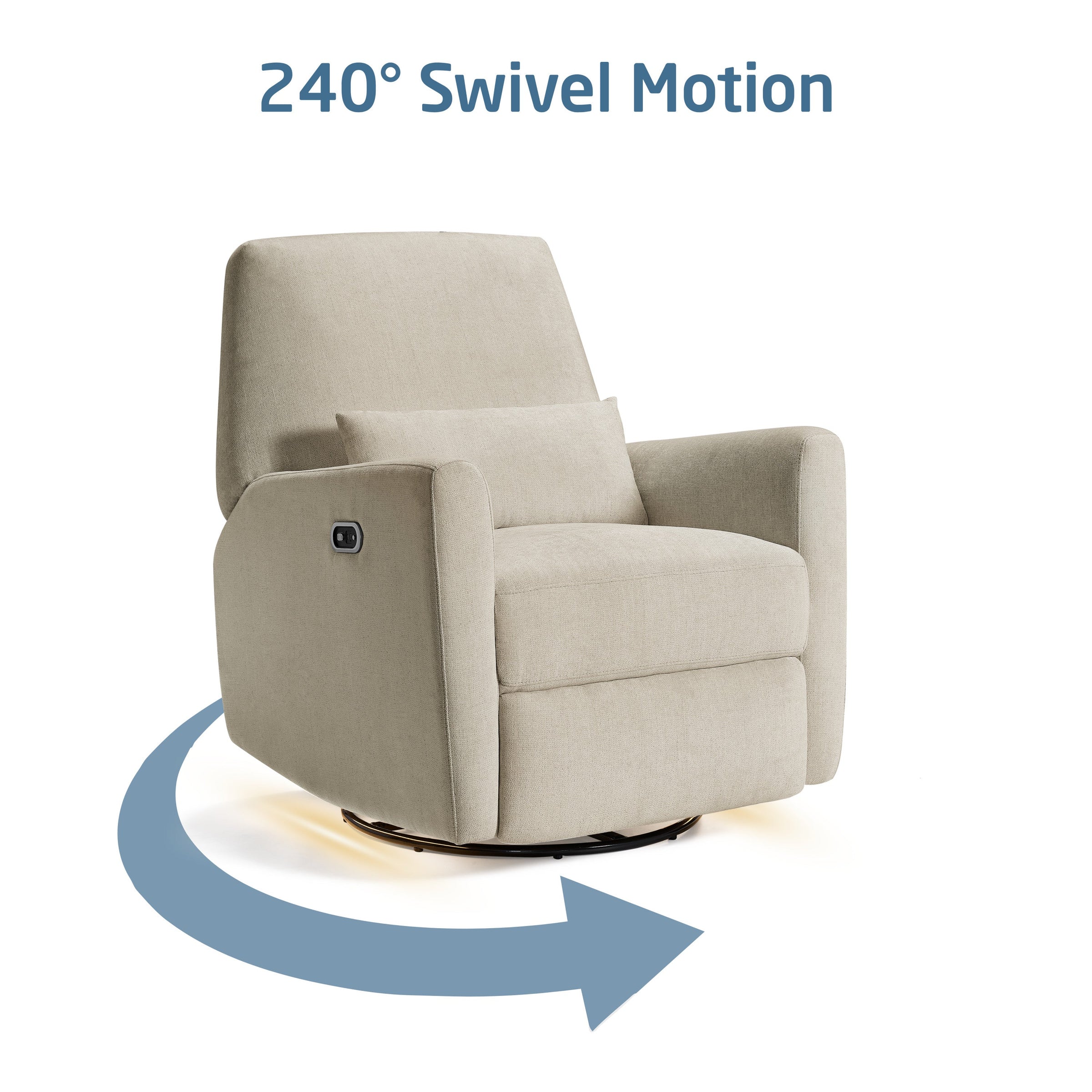 Maxi-Cosi Nursery Ansel Swivel Glider & Power Recliner with Nightlight