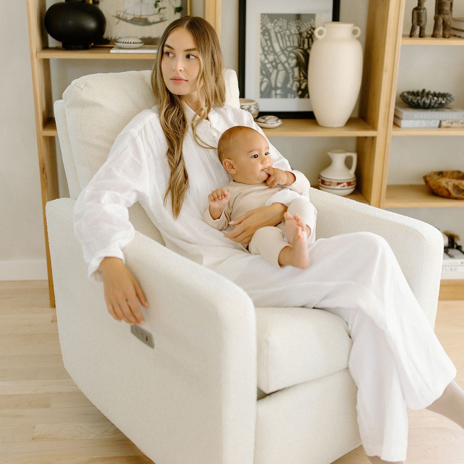 Olio Drew Recliner + Swivel Nursery Glider