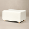 Oilo The Ollie Ottoman: Stationary with Wood Legs