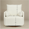 Oilo Ollie Chair and a Half - Swivel Nursery Glider with Back Recline Feature