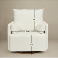 Oilo Ollie Chair and a Half - Swivel Nursery Glider with Back Recline Feature