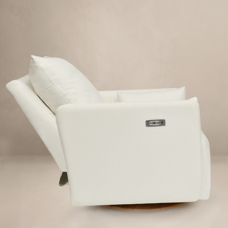 Oilo Ollie Chair and a Half - Swivel Nursery Glider with Back Recline Feature