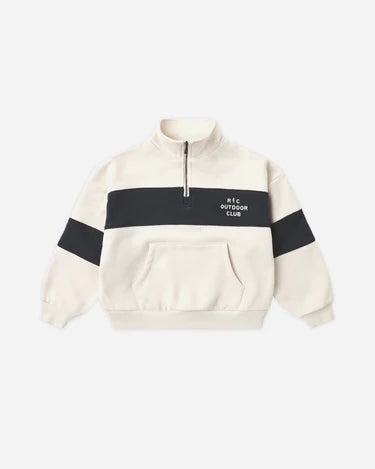 Rylee + Cru Panel Stripe Half Zip Outdoor Club