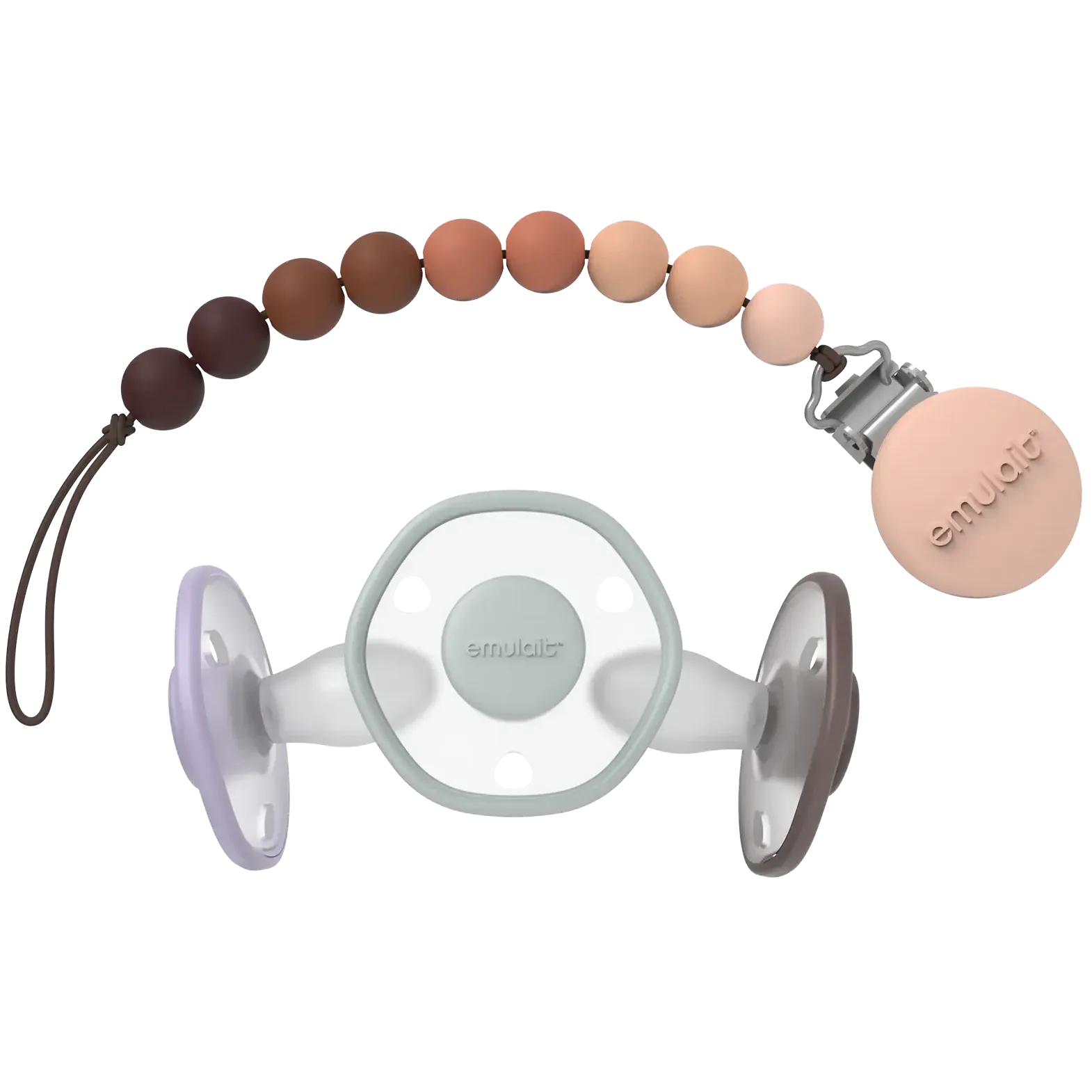 Emulait Pacifier 3-Pack & Clip Gift Set